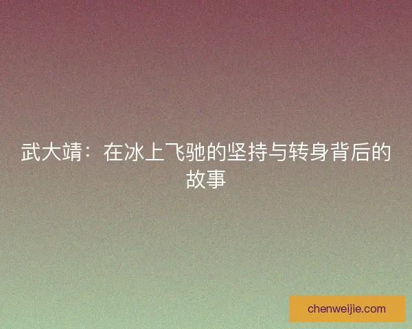 武大靖：在冰上飞驰的坚持与转身背后的故事