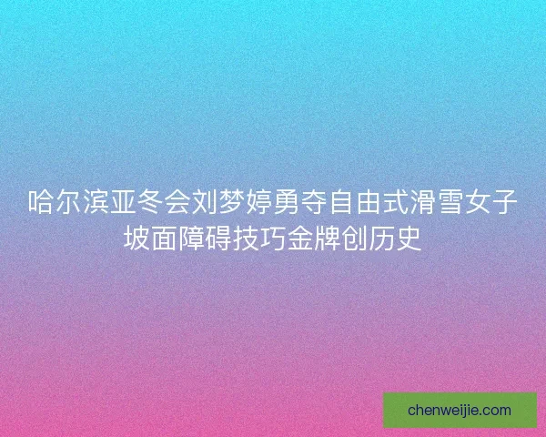 哈尔滨亚冬会刘梦婷勇夺自由式滑雪女子坡面障碍技巧金牌创历史